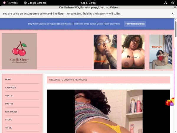 CamilacherryXXX Signup Page