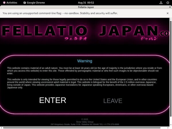 Fellatiojapan.com Password Bugmenot