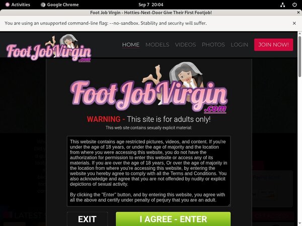 Foot Job Virgin Subscriptions
