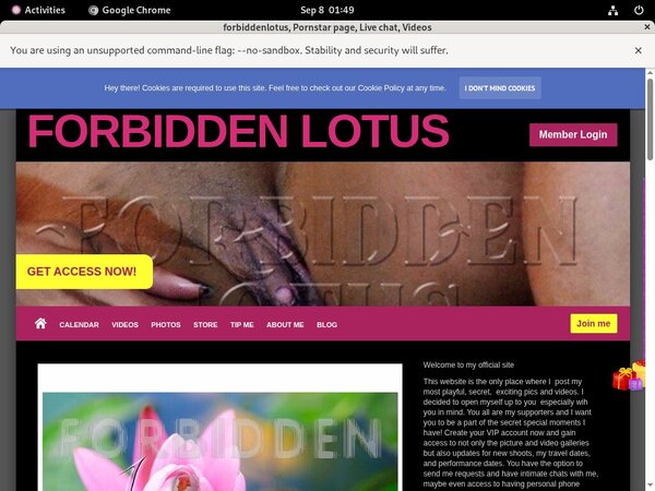 Forbiddenlotus Login Details