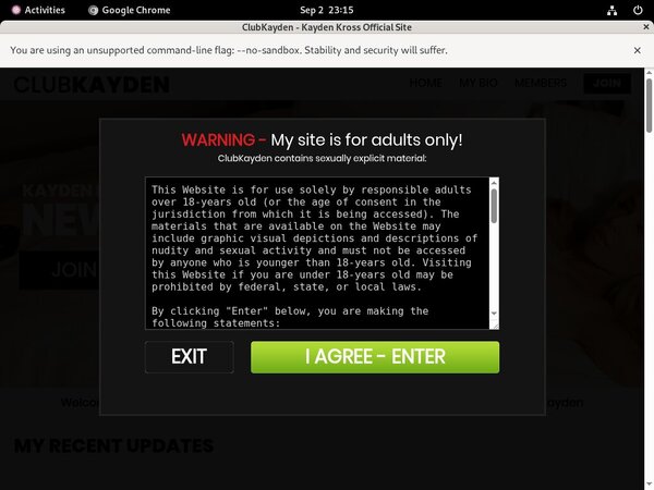 Login For Club Kayden