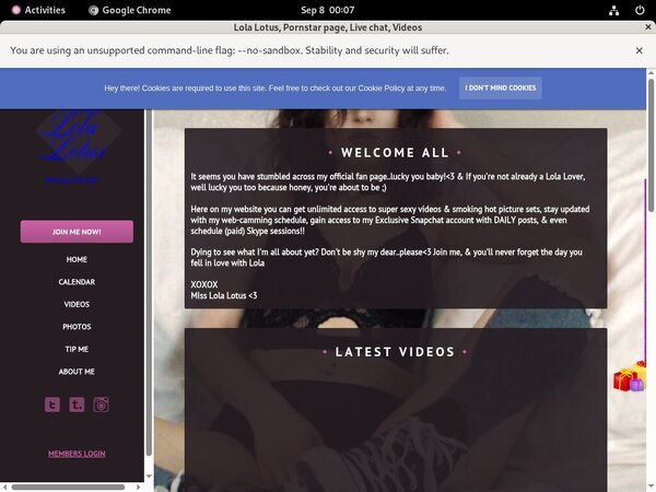 Lolalotus.modelcentro.com With Discover Card