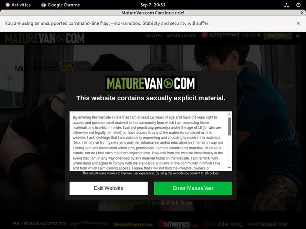 Mature Van Promo Deal