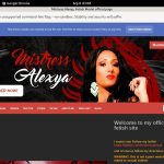 Mistress Alexya Login Account
