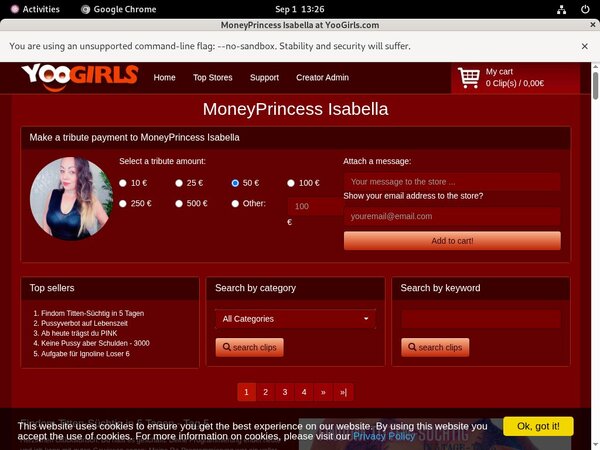 Moneyprincess Isabell Promo Id