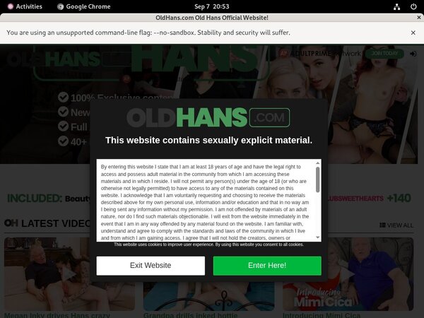 Old Hans Discount Login