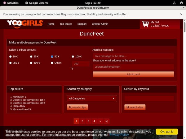 Signup For Dunefeet With Paypal