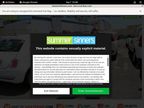 Summersinners.com Wnu.com Page