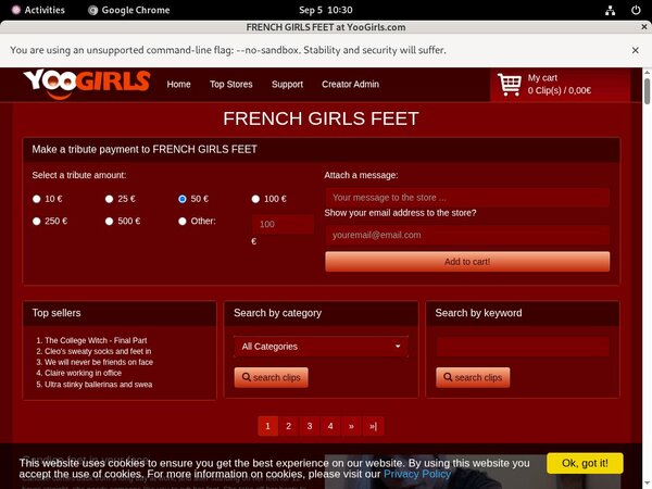 Trial Membership For FRENCH GIRLS FEET