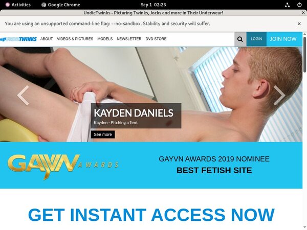 Undie Twinks Special Discount