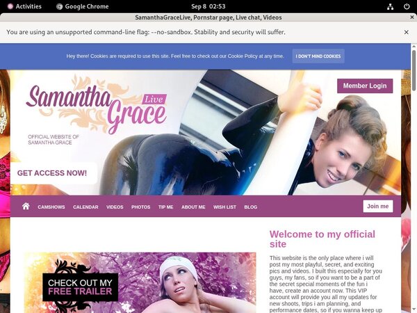 Video SamanthaGraceLive Free