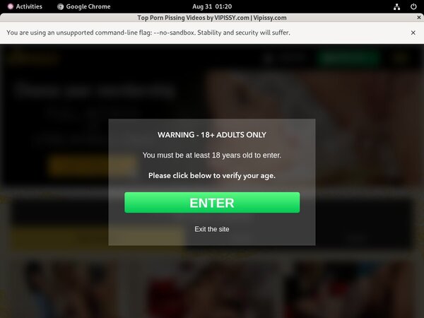 Vipissy.com Sign Up Page