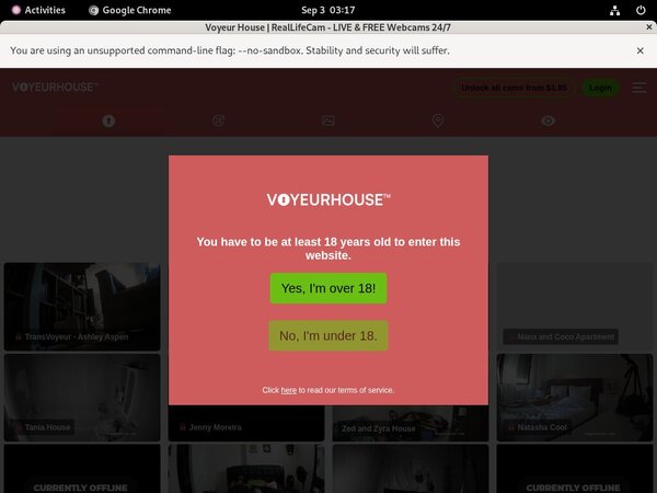 Voyeur House Freies Konto